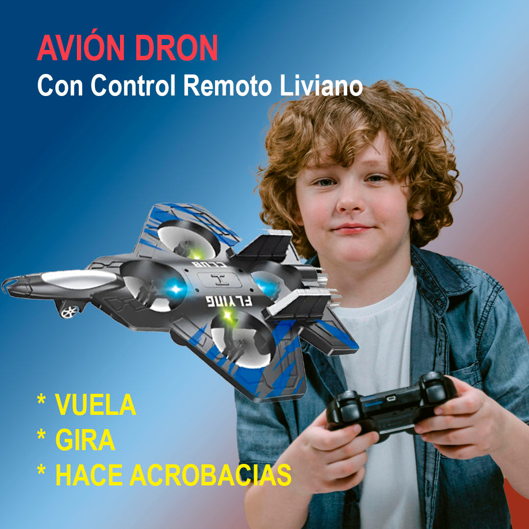 Avión Dron Con Control Remoto Liviano